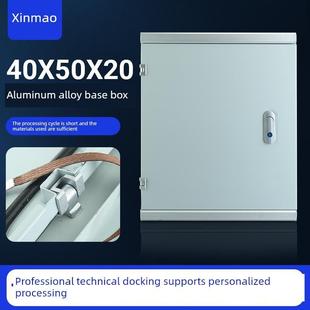 粉底箱铝合金眉头贴装式40X50X20室外监控电源防水箱配电箱水平、