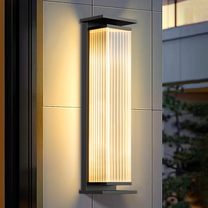 太阳能户外壁灯别墅庭院灯室外大门两侧长条花园阳台入户外墙壁灯