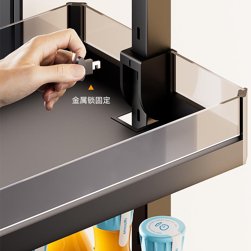 Kexun科迅厨房大怪物高深高柜拉篮橱柜抽屉式拉篮立式零食柜联动