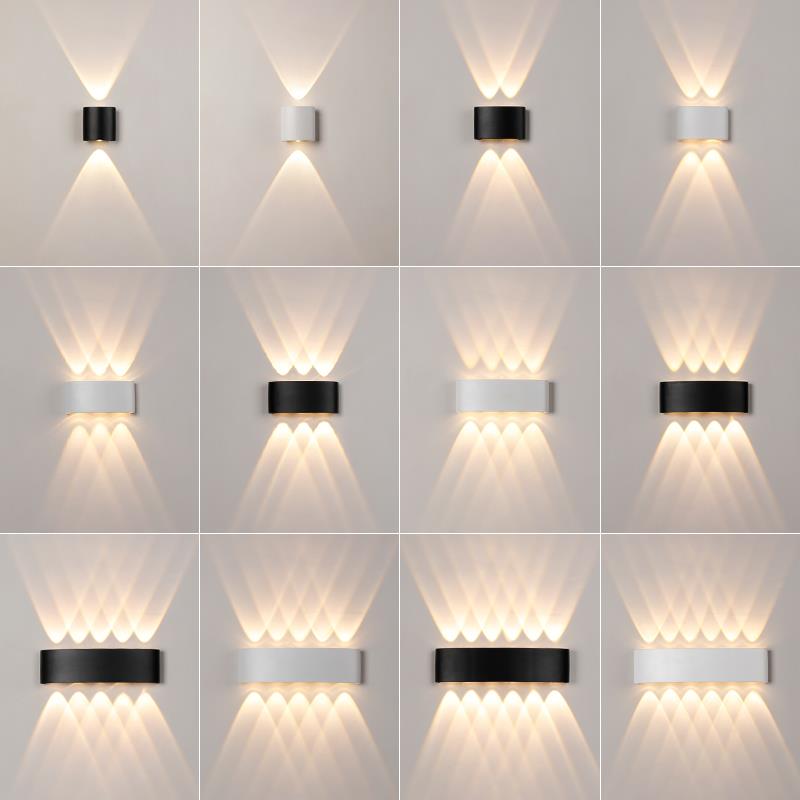 led壁灯台球厅民宿两头户外亮化洗墙灯上下楼梯柱子防水氛围墙灯