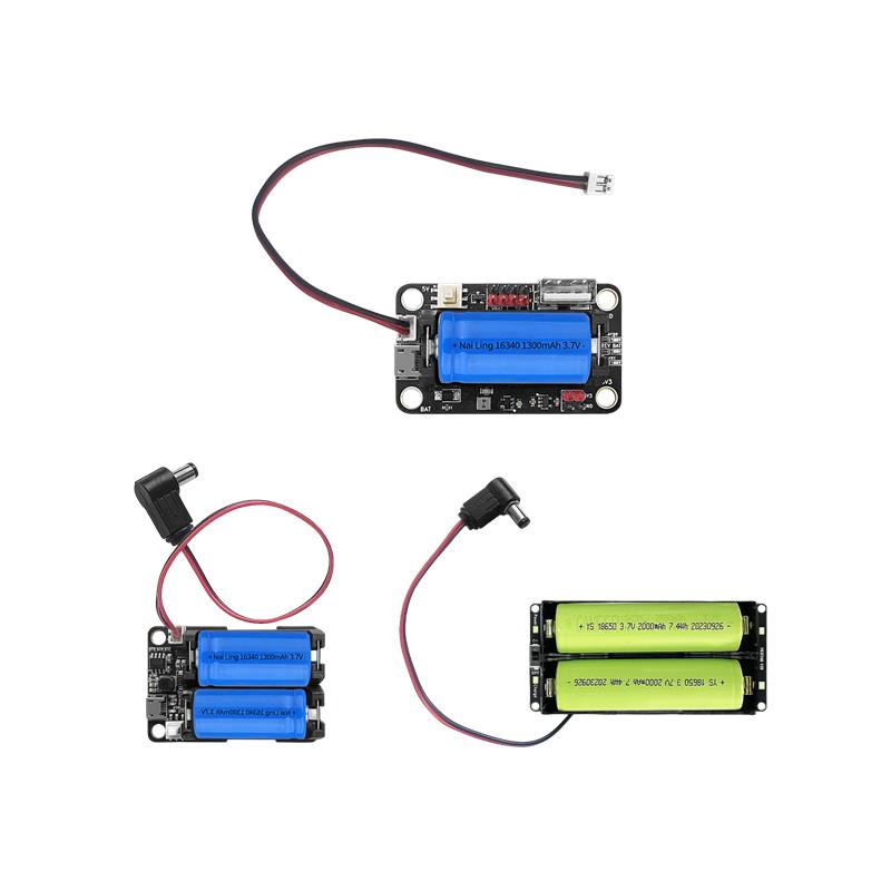 16340/18650锂电池盒3.3V/5V/7.4V电源模块适用单片机开发板供电