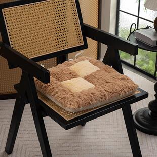 冬季毛绒坐垫椅垫办公室久坐加厚防滑冬天座垫屁垫凳子餐椅椅子垫