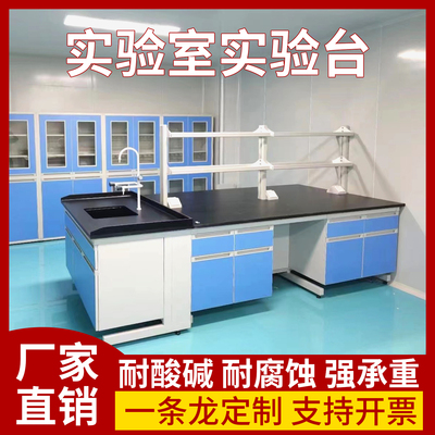 钢木实验台全钢化验室实验室PP工作台理化板不锈钢台面操作台定制