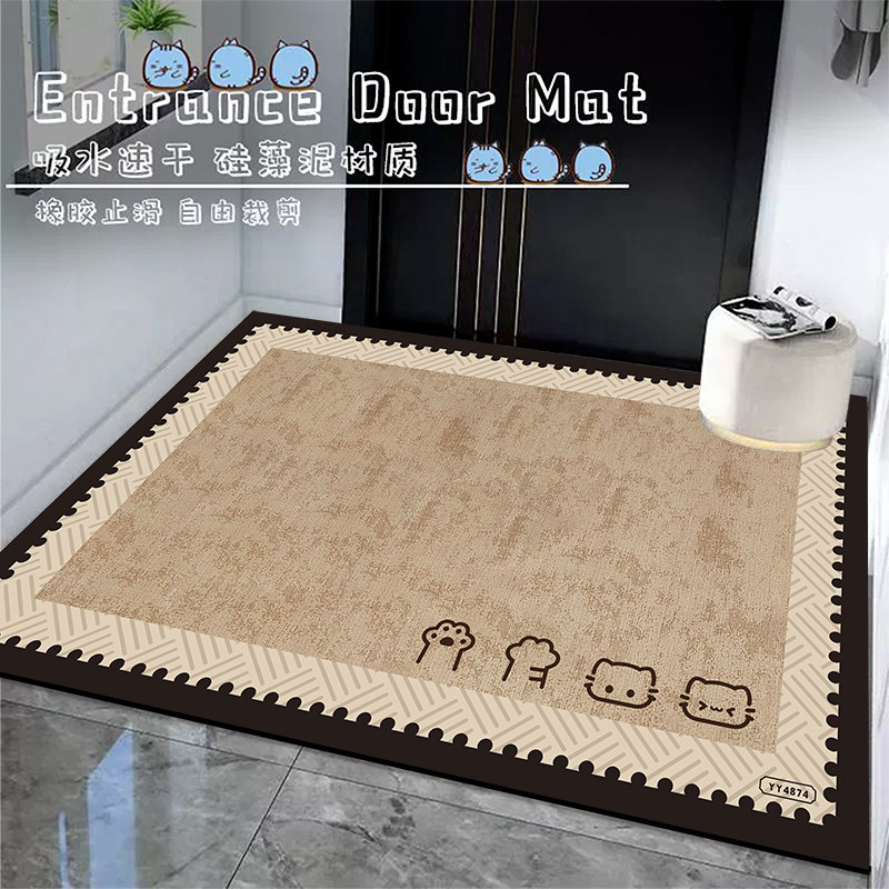进门地垫家用脚垫地毯硅藻泥入户门口浴室玄关卫生间吸水防滑耐脏,居家布艺,入户地垫,淘宝优惠券,粉丝福利购,淘宝优惠卷