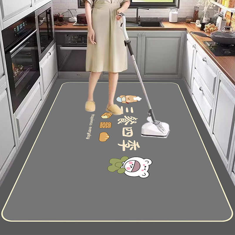 全铺硅藻泥厨房地垫防滑防油吸水
