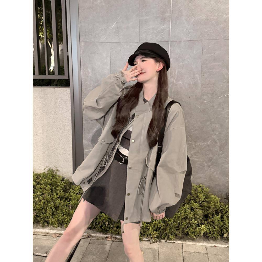 【LIUYI】里斯本~早秋新款高级宽松廓型收腰风衣外套女上衣58061