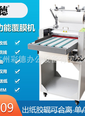 WD-3809S全自动防卷曲裱膜机A3冷热表输送带单双面覆膜375mm