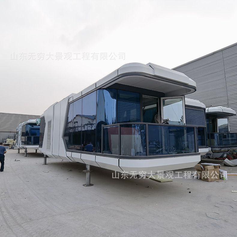 网红太空舱民宿 创意移动酒店 太空房苹果舱创意店铺景区移动房