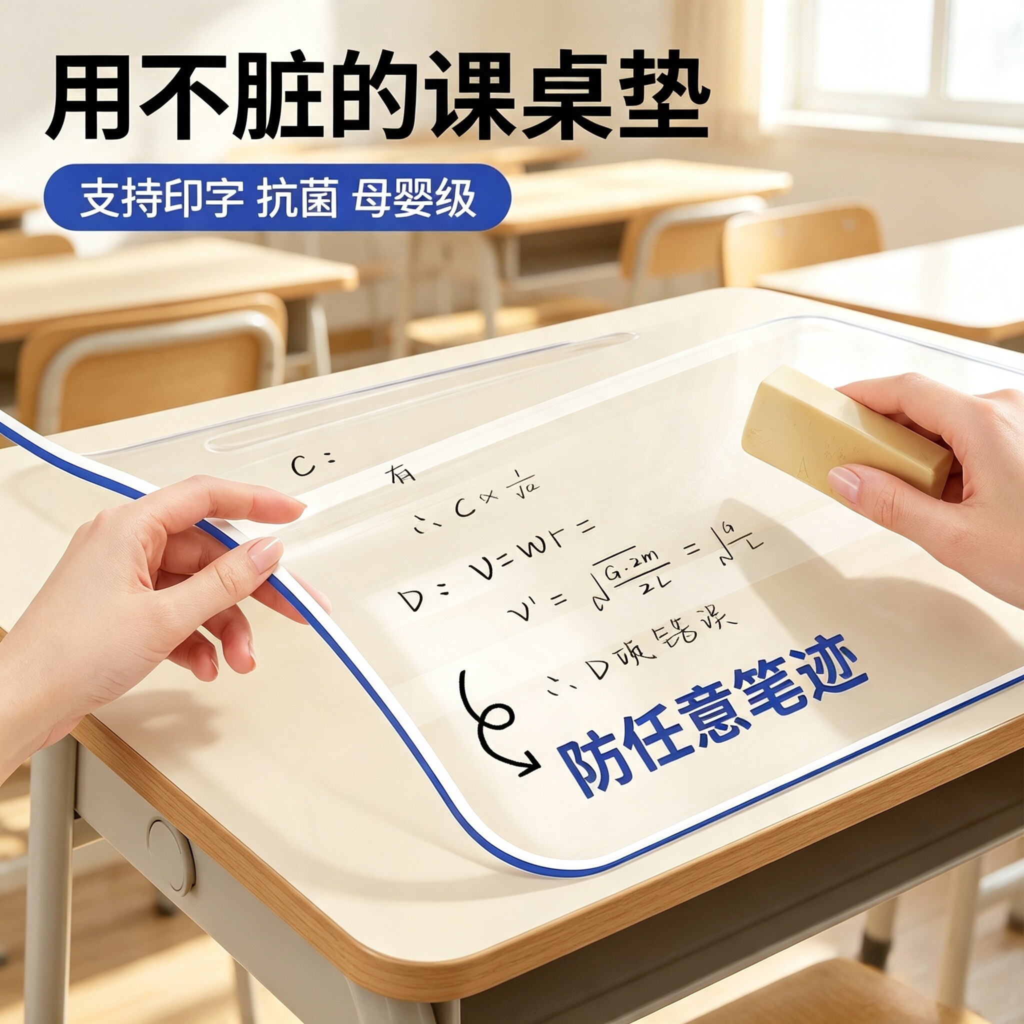 【团购优惠】学生透明课桌垫图片