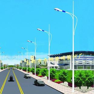 供应高压钠灯路灯250wQ235热轧板钠灯9米路灯金琵琶路灯头