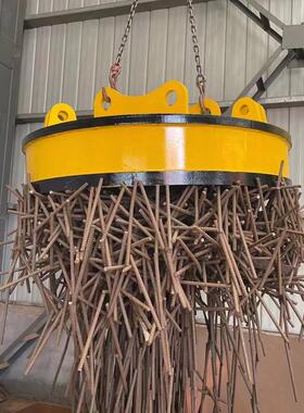 起重机挖机圆形l链条吸盘强磁圆型叉车吸盘废钢废铁龙门吊吸盘