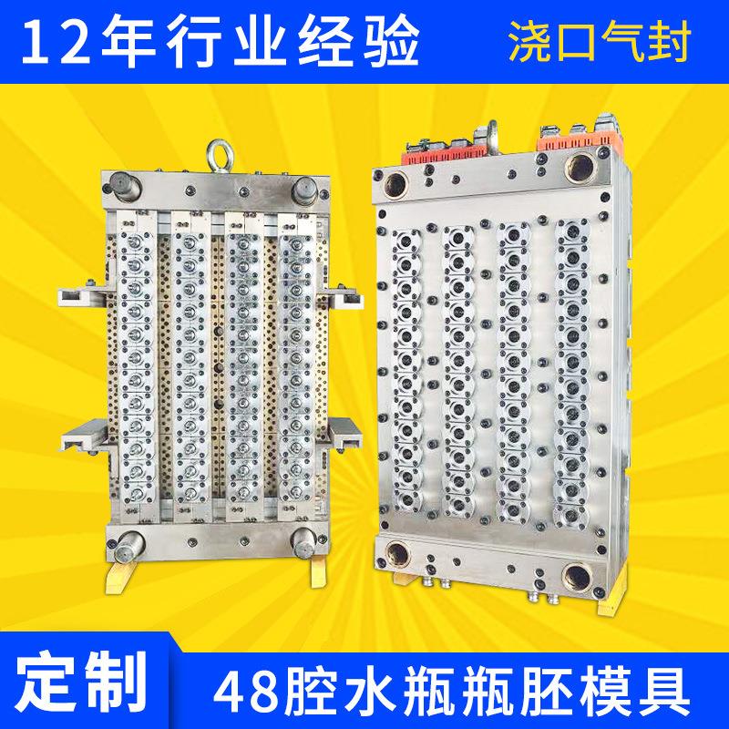48腔气动针阀式热流道瓶坯模具厂家专业加工制造塑料模具