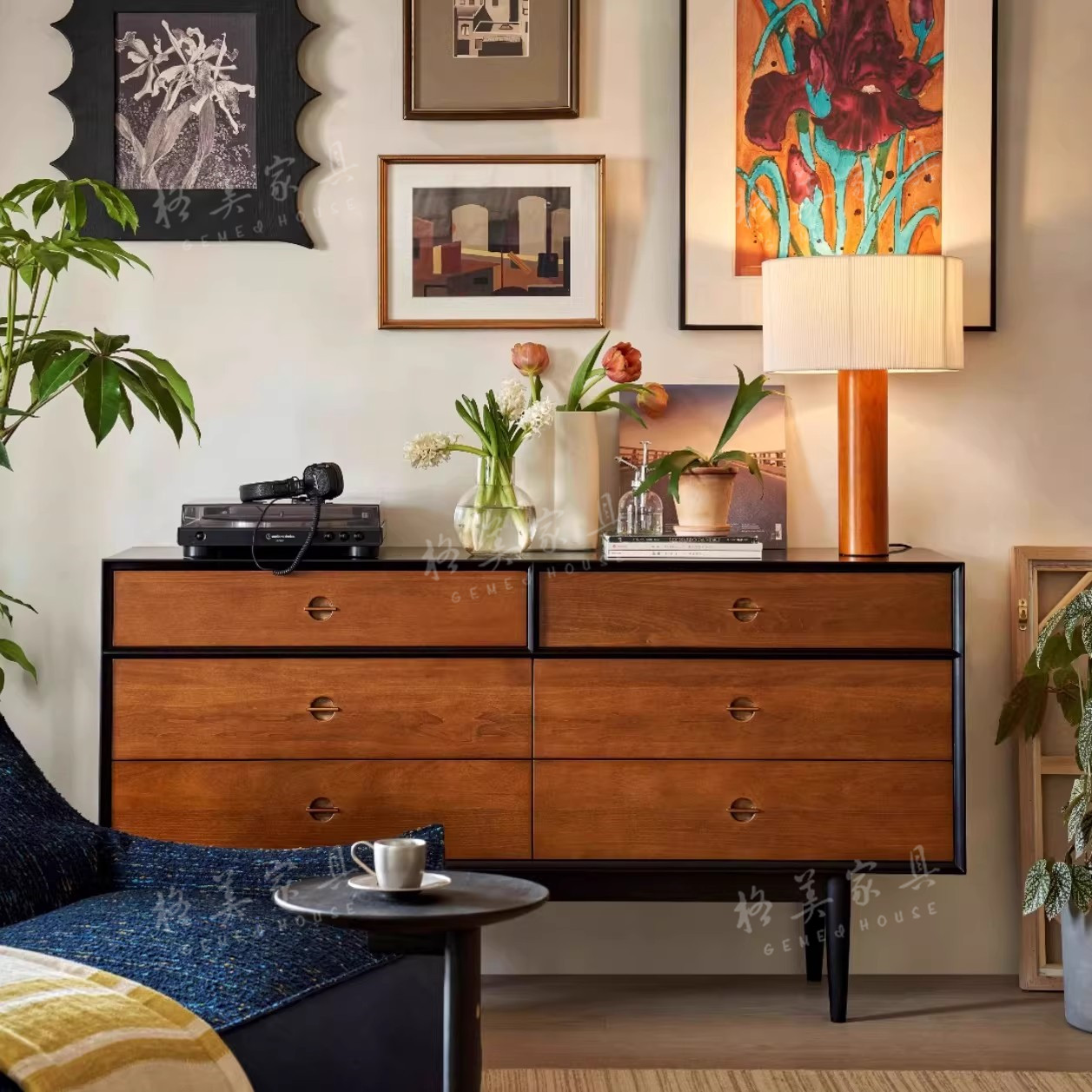 莫禾归木/中古风实木六斗柜卧室储物收纳柜复古实木靠墙抽屉柜子,住宅家具,斗柜,淘宝优惠券,粉丝福利购,淘宝优惠卷