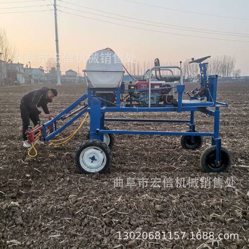 小麦玉米蔬菜地自走式打药机 轮距可调喷雾器 高架四轮水冷打药车