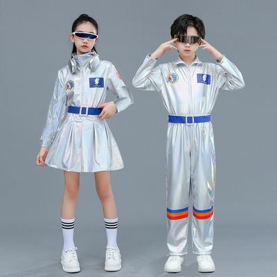 新款儿童宇航员太空服科技感服装机器人演出服中小学运动会航天服