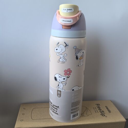 owala 24oz 吸管保温杯双饮口设计缤纷多色涂鸦DIY款240z 710ml