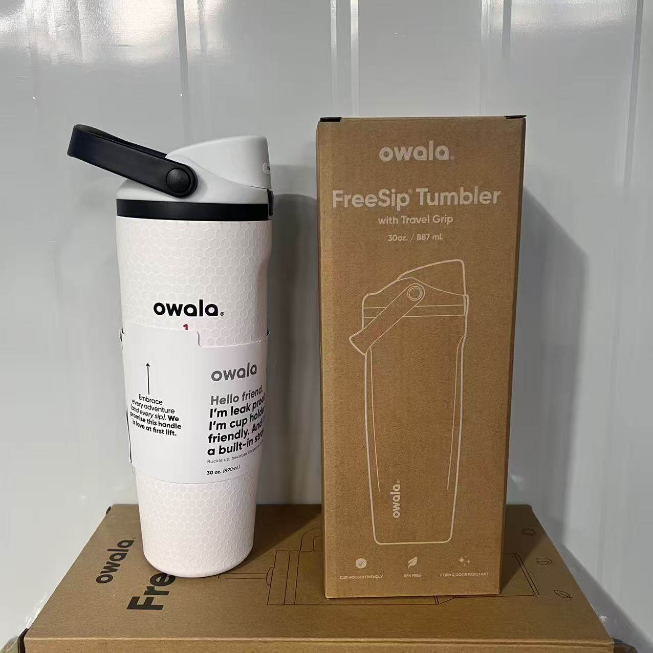 owala 24oz 吸管保温杯双饮口设计缤纷多色涂鸦DIY款30oz 890ml - 实物图