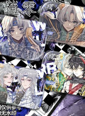 【新品】超自然行动组逍遥零方形谷子双闪徽章反光吧唧逍零cp摆件