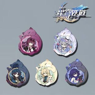 崩h星铁周边猫猫胸针卡芙卡银狼罗刹刃希儿可爱徽章挂件饰品