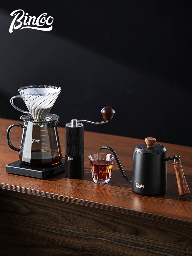bincoo手冲咖啡分享壶套装家用手摇磨豆机v60分享壶滤杯全套工具