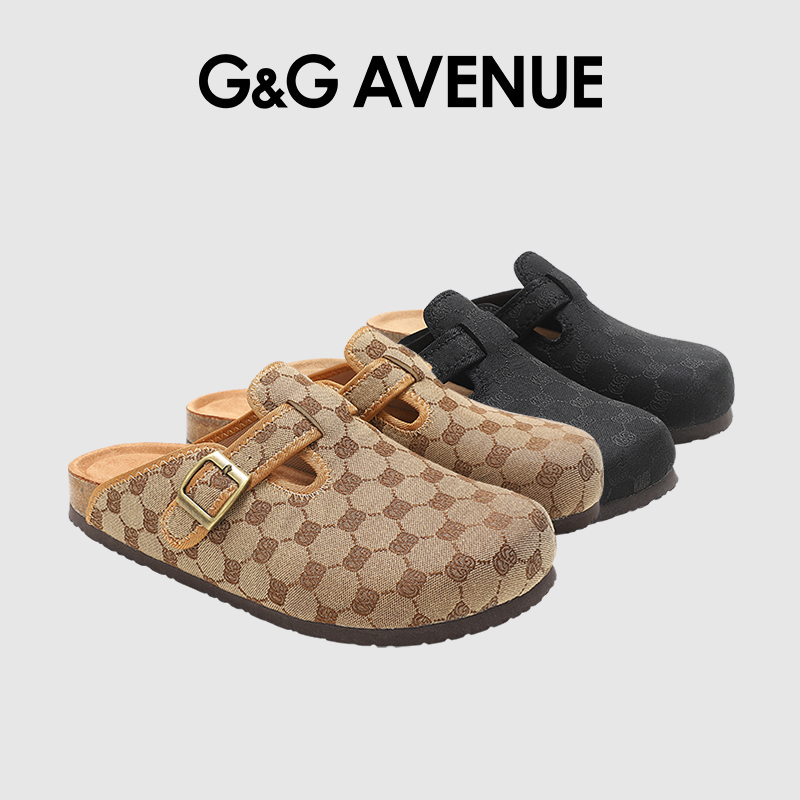 法国G&G AVENUE夏季防滑懒人鞋一脚蹬休闲裤轻便轻奢潮牌扣带拖鞋,流行男鞋,包头拖,淘宝优惠券,粉丝福利购,淘宝优惠卷
