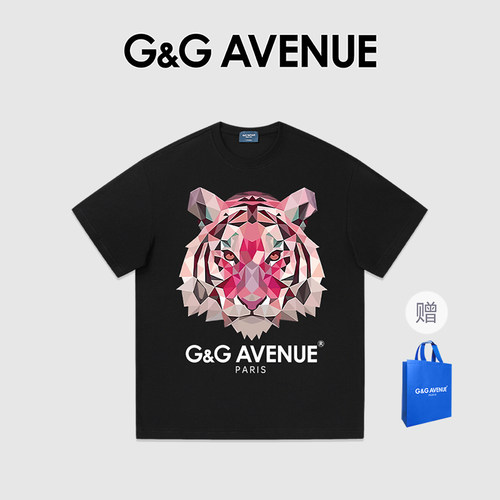 法国G&G AVENUE 轻奢潮牌纯棉短袖T恤男女同款-GT2411009