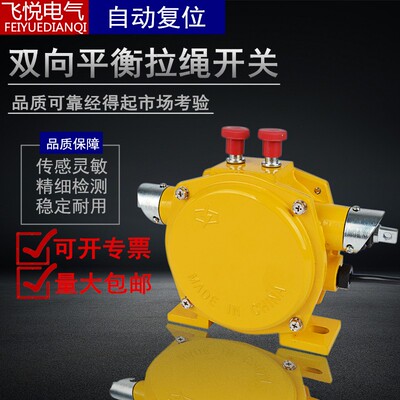 双向平衡拉绳开关KLT2-II平衡拉线开关HFKLT2-2急停开关KLT2-I