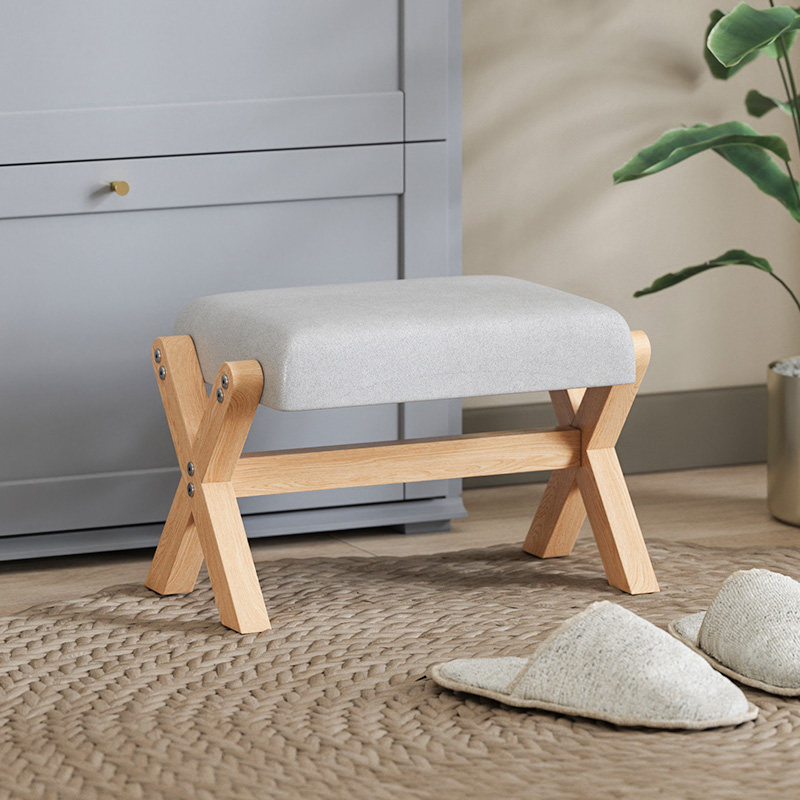 换鞋凳玄关进门凳家用门口穿鞋凳客厅小凳子创意沙发凳实木试鞋凳