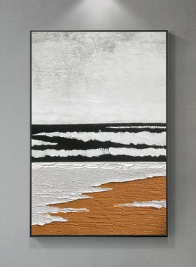 手绘油画 画橙色沙滩大芬油画 画村玄关楼梯走廊风景挂画 画卧室