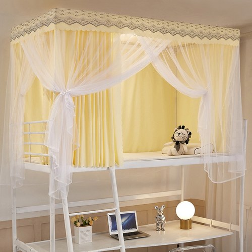 大学生宿舍强遮光床帘蚊帐一体式单人寝室全包围窗帘上下铺通用