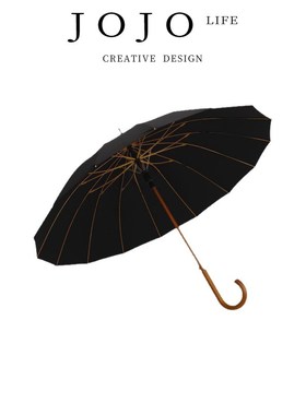 JOJOS L. PD.Dian.16骨加大长柄雨伞男士加厚加固结实  钿尺