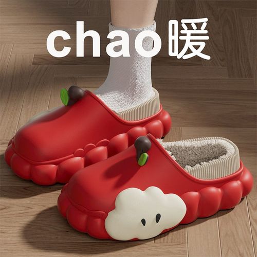 2025新款棉拖鞋秋冬季天室内家居防水女士毛绒拖鞋包跟加绒加厚男
