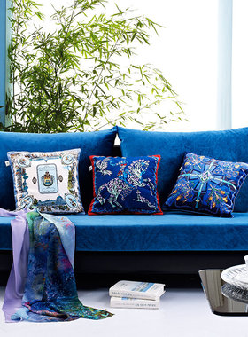 巴洛克丽丝绒法式奢华大抱枕沙发靠垫套65x65欧式靠垫套样板间