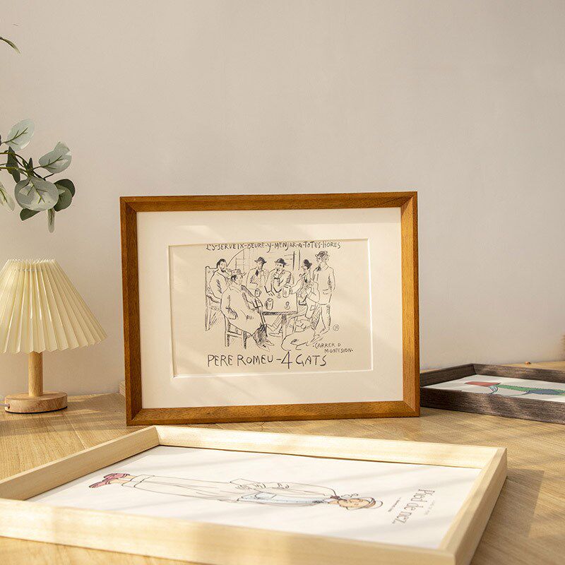 实木画框装裱外框照片框A3 A4 4K 20寸国画油画壁挂画框挂墙相框