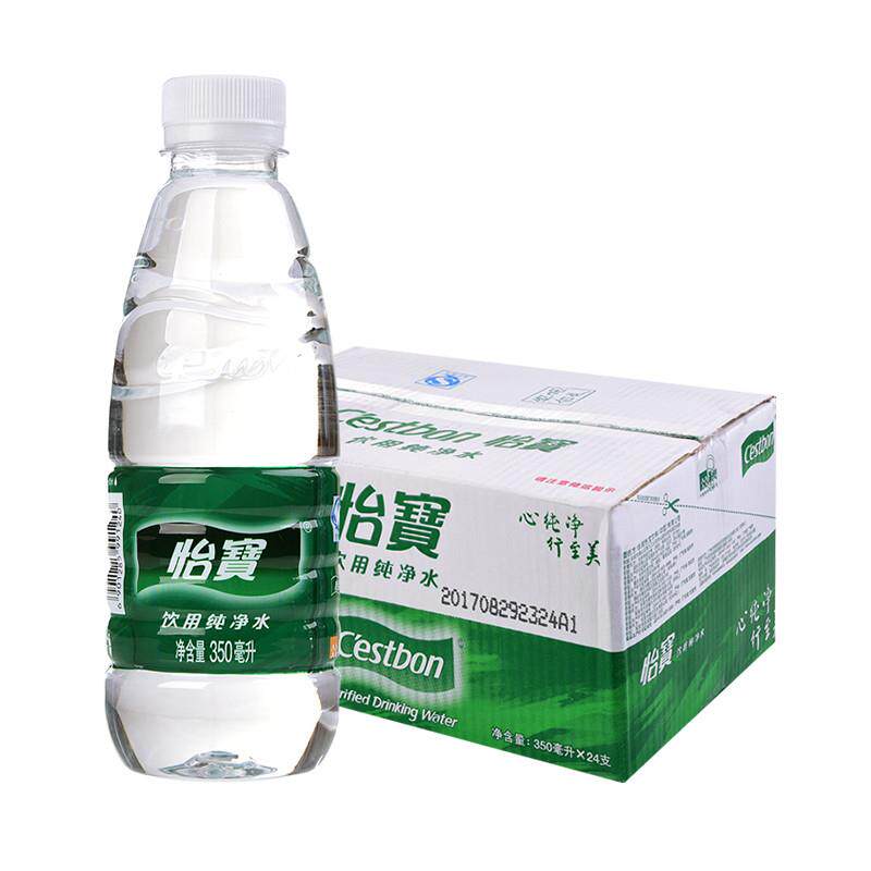 新货怡宝纯净水350ML*24瓶