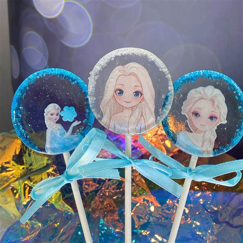 新货冰雪奇缘艾莎公主安娜手工棒棒糖定制照片儿童圣诞节生日礼物