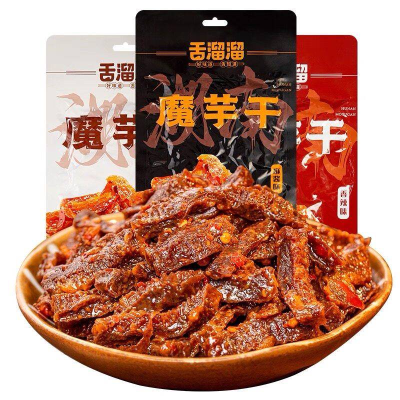 魔芋干舌溜溜魔芋干湖南特产香辣魔芋干麻酱魔芋爽素毛肚解馋零食