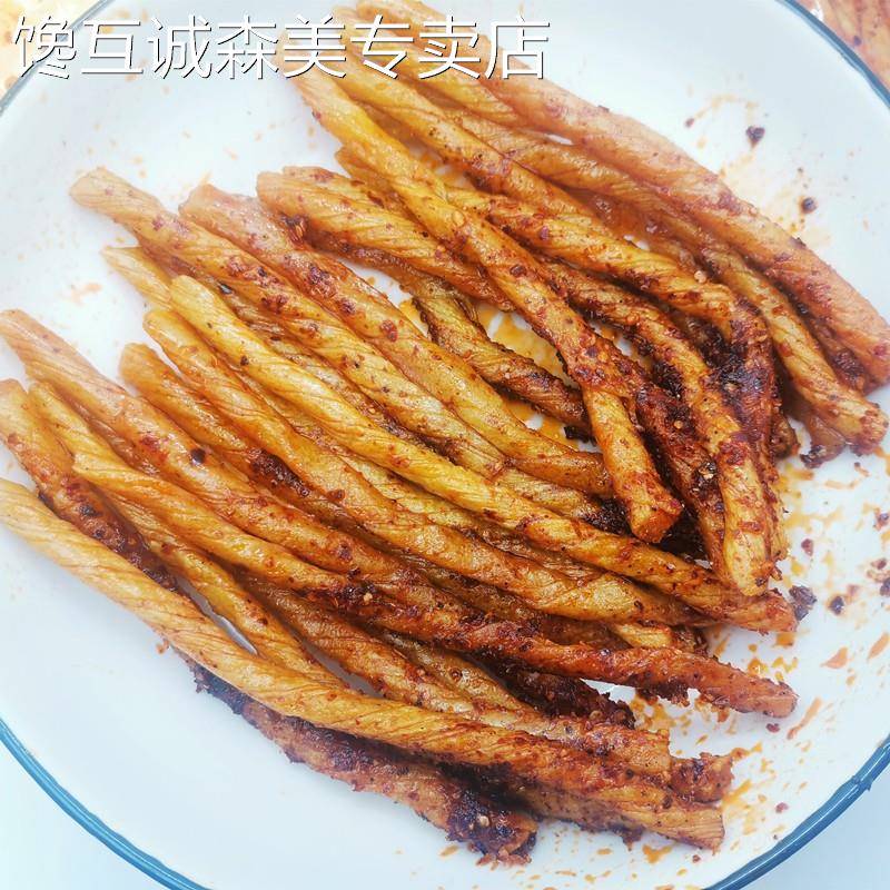 四川特色菜大若玉素牛筋麻辣面筋182g童年甜辣片麻辣小吃超值包