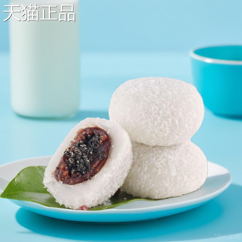 无锡特产穆桂英双酿团芝麻豆沙团红豆传统糯米糕点心零食开 袋即