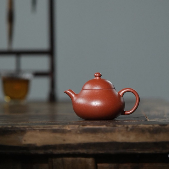 【馥梨】九瀚制 原矿大红袍黑骨烧 约95cc 紫砂壶茶具