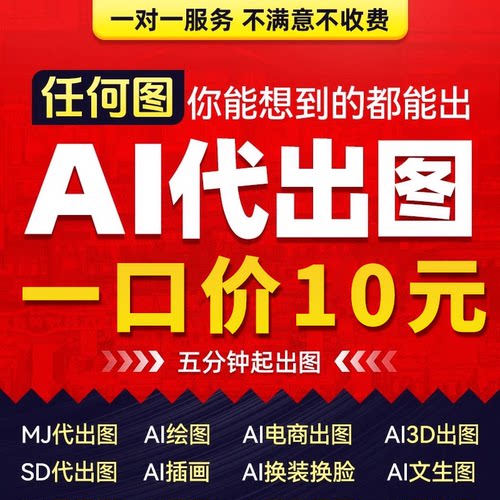 ai代出图lib画图3D图sd图片合成电商产品模特上身comfyui做图插画
