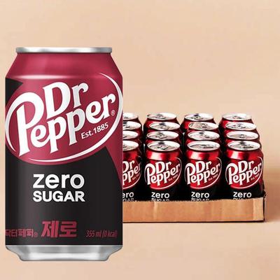 韩国进口樱桃胡椒博士汽水 DR PEPPER原味可乐型碳酸饮料355ml