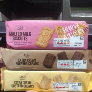 现货 英国M&S玛莎CUSTARD creams奶油饼干下午茶休闲零食 165