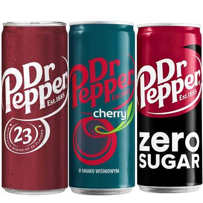 进口胡椒博士汽水DR pepper樱桃碳酸饮料330ml*6罐 原味胡椒博士