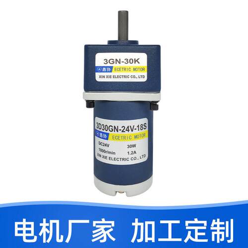 22D330GN直流速电机机30W12V24调小型低速电动永磁速马达加工定制