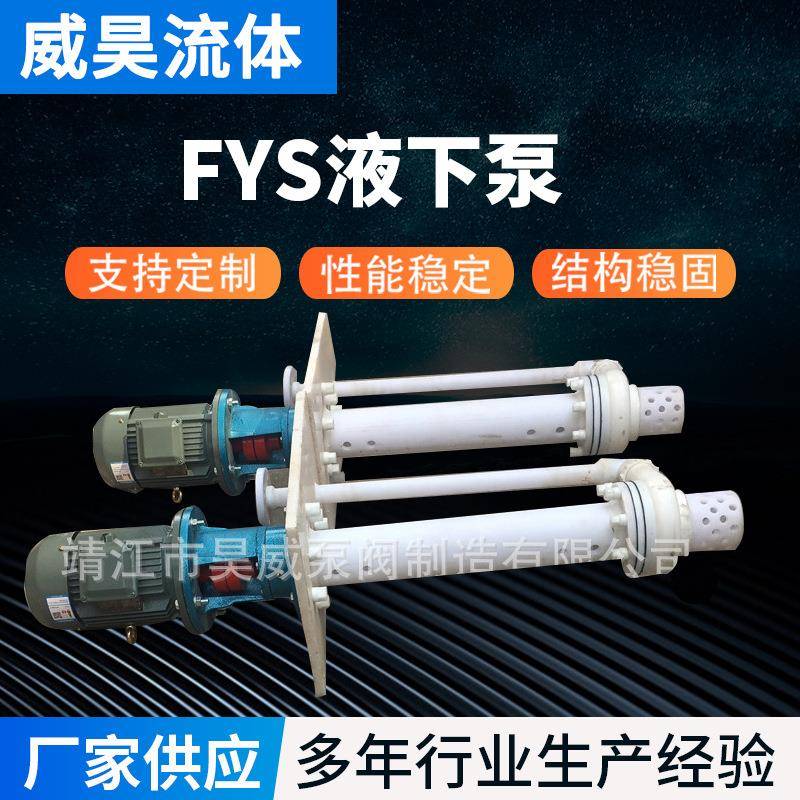 供应立式液下泵fys氟塑料排污泵FYS工程塑料液下泵厂家