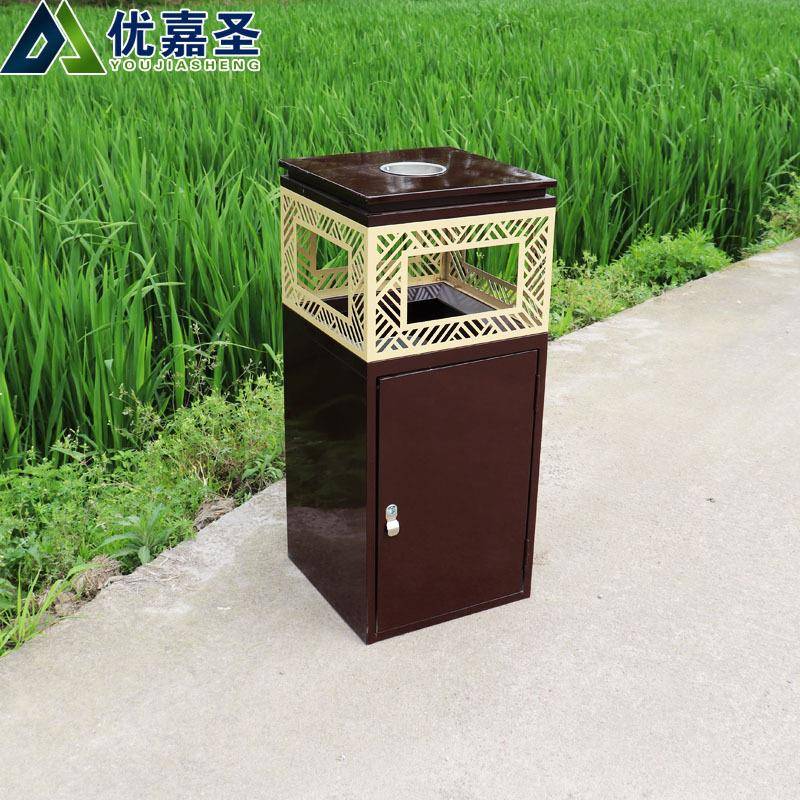 户外复古垃圾桶单桶室外景区庭院果皮箱公园酒店商场创意垃圾箱