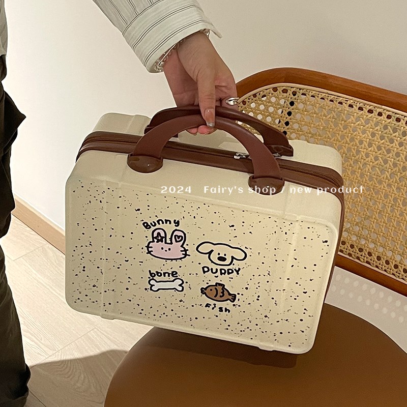 可爱迷你行李箱便携手提小型收纳包大容量口红化妆品包旅行洗漱包