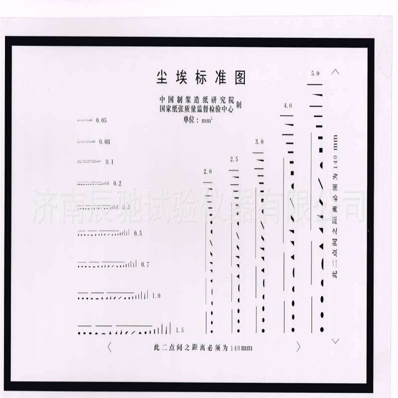 纸张尘埃度测定仪专用标准图片 标准对比图片 尘埃标准图