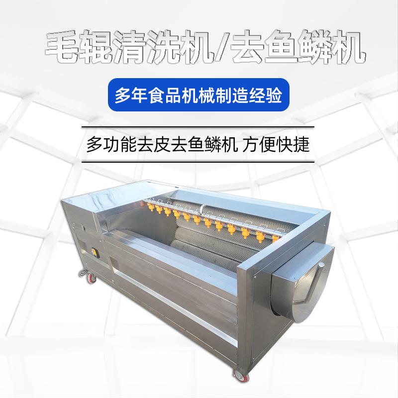 莲藕磨皮机萝卜清洗去皮设备牛蒡毛辊去皮清洗机土豆毛刷清洗